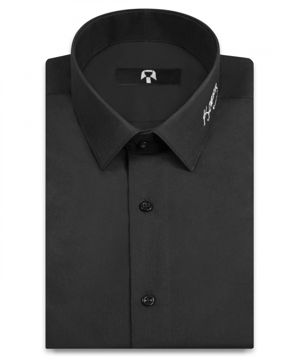Atatürk İmzalı Business Siyah Hatıra Gömleği 